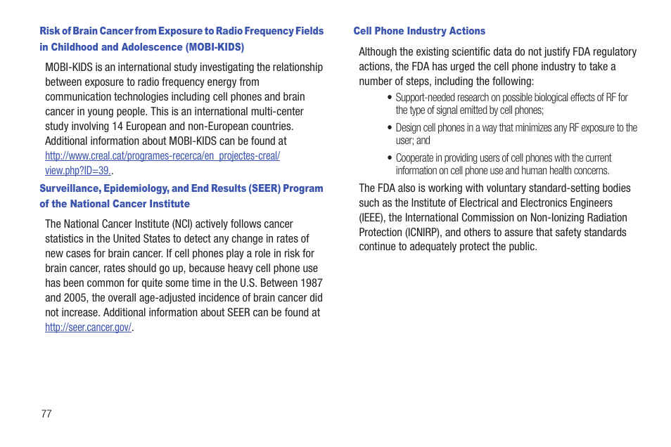 Cell phone industry actions | Samsung DFX-5000 User Manual | Page 80 / 112