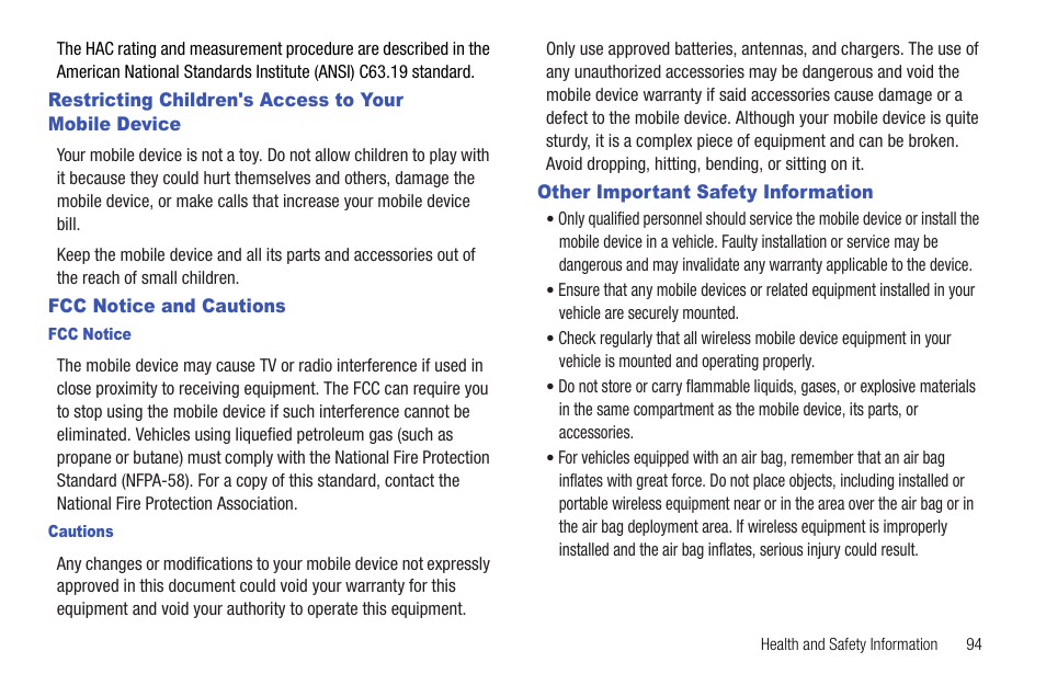 Fcc notice and cautions, Fcc notice, Cautions | Other important safety information | Samsung DFX-5000 User Manual | Page 97 / 112