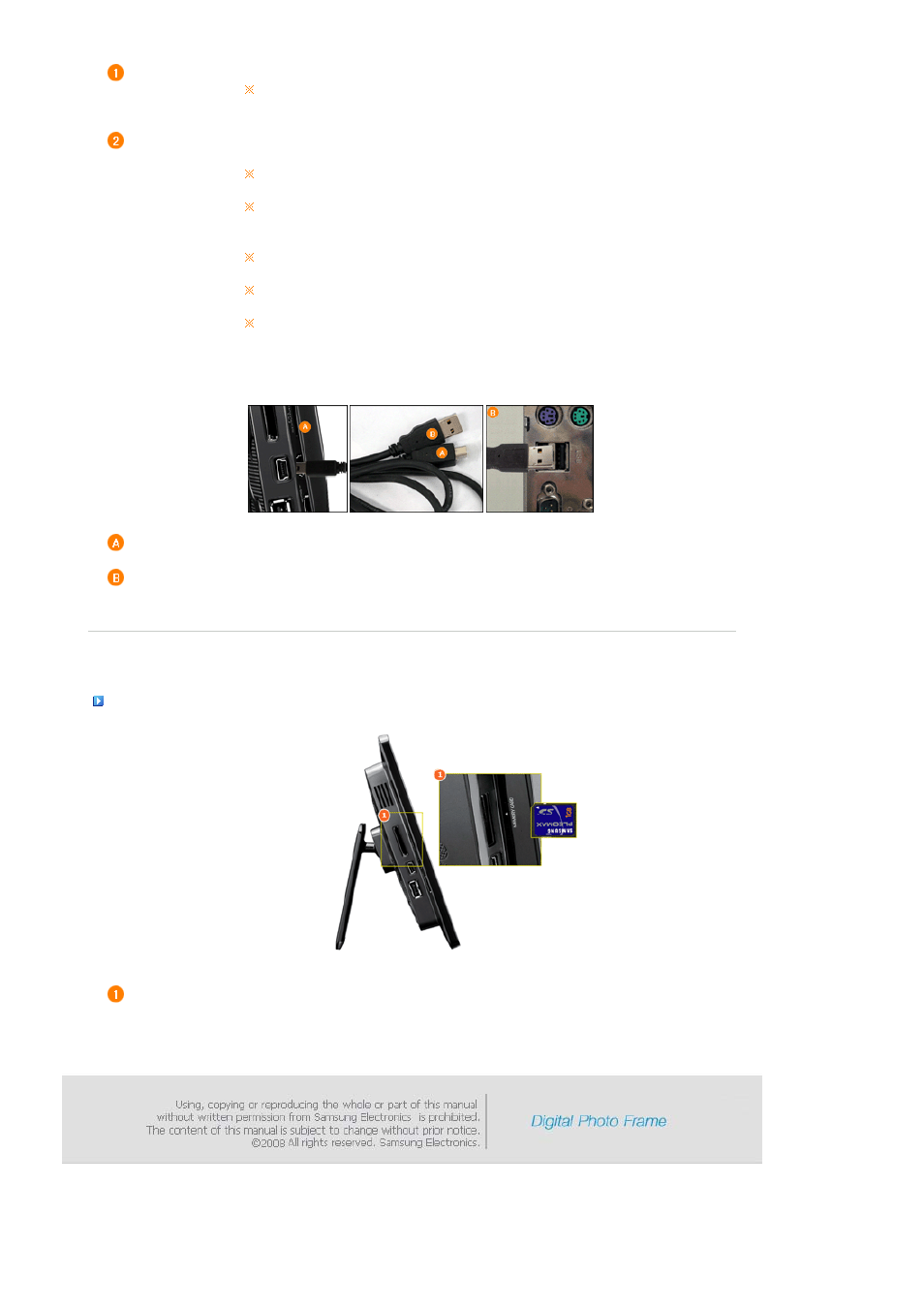 Memory card | Samsung SPF-86P User Manual | Page 12 / 29