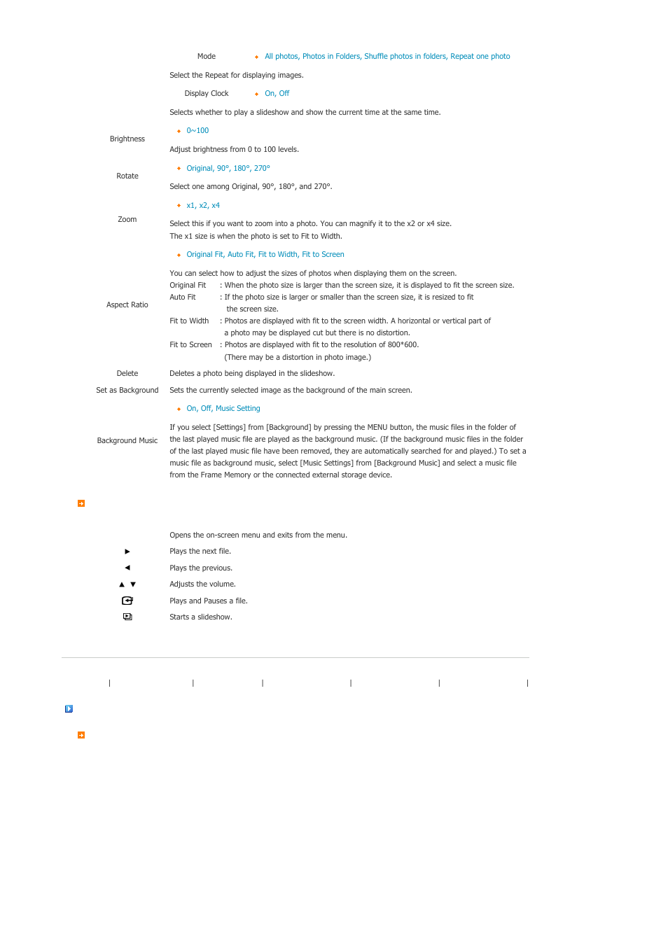 Music | Samsung SPF-86P User Manual | Page 16 / 29