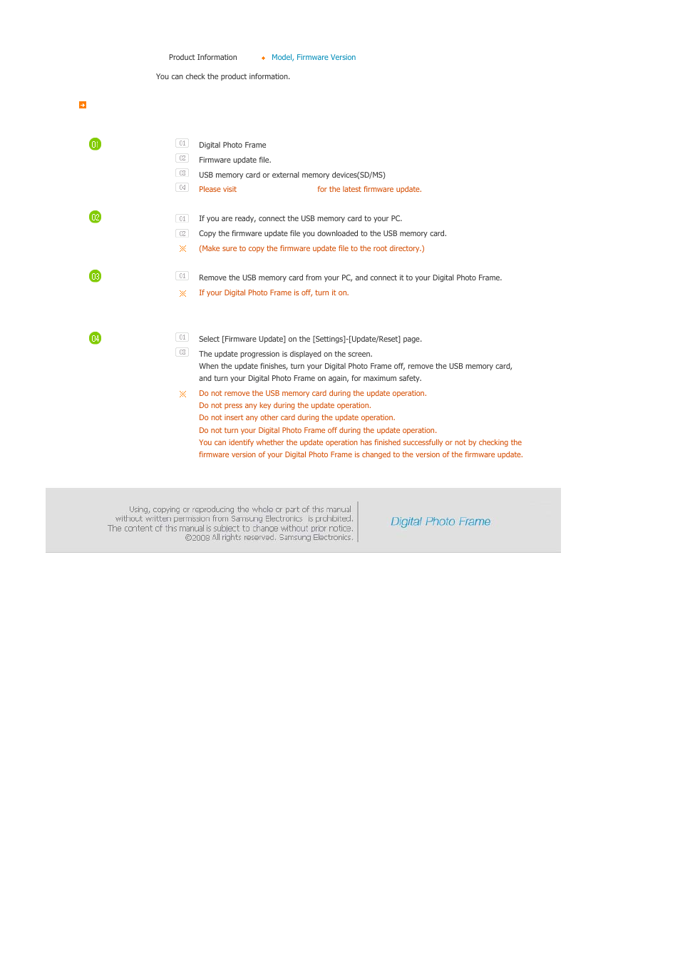 Samsung SPF-86P User Manual | Page 20 / 29