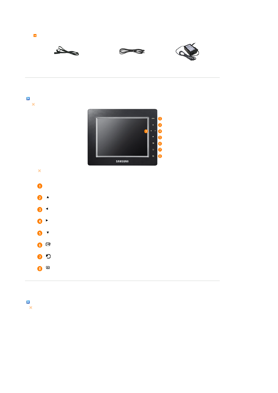 Front, Back | Samsung SPF-86P User Manual | Page 8 / 29