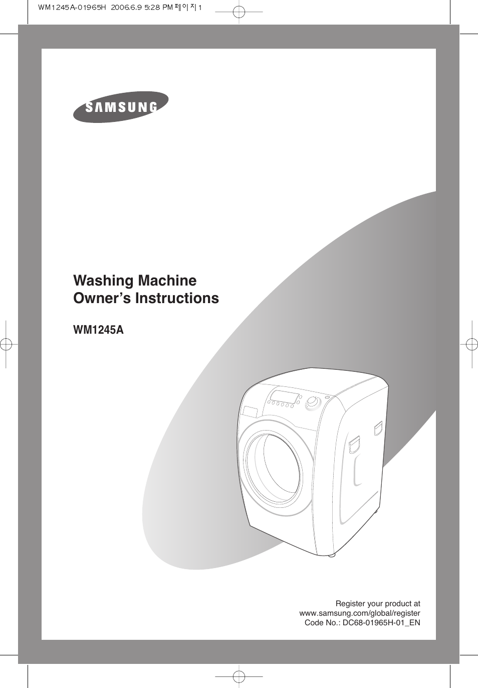 Samsung WM1245A User Manual | 24 pages