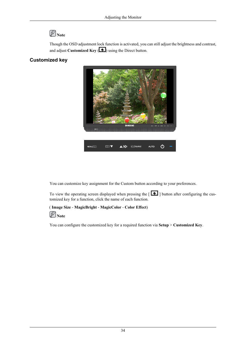 Customized key | Samsung 2043WM User Manual | Page 35 / 74