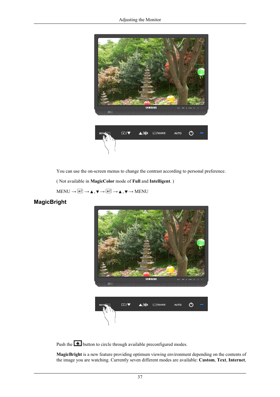 Magicbright | Samsung 2043WM User Manual | Page 38 / 74