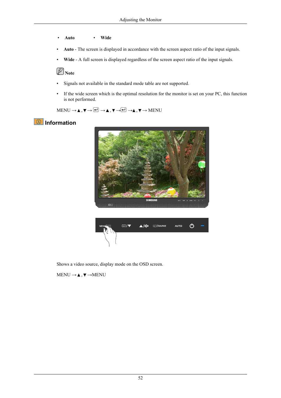 Information | Samsung 2043WM User Manual | Page 53 / 74