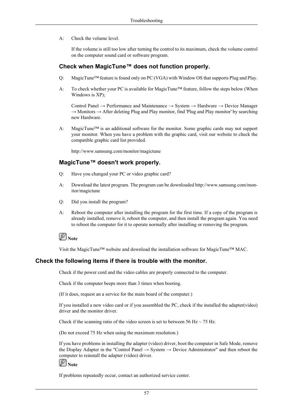 Samsung 2043WM User Manual | Page 58 / 74