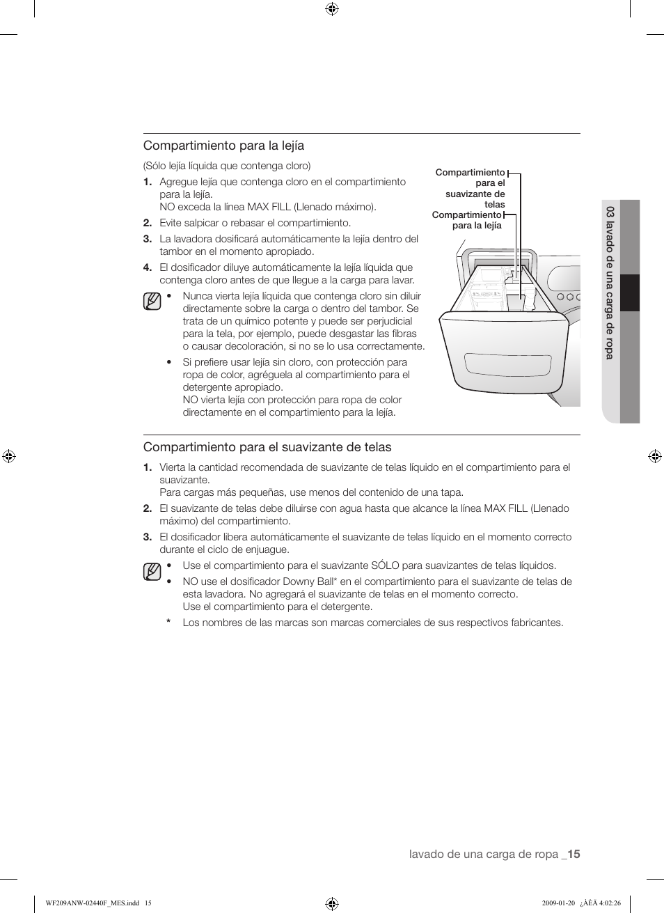 Samsung WF209 User Manual | Page 43 / 56