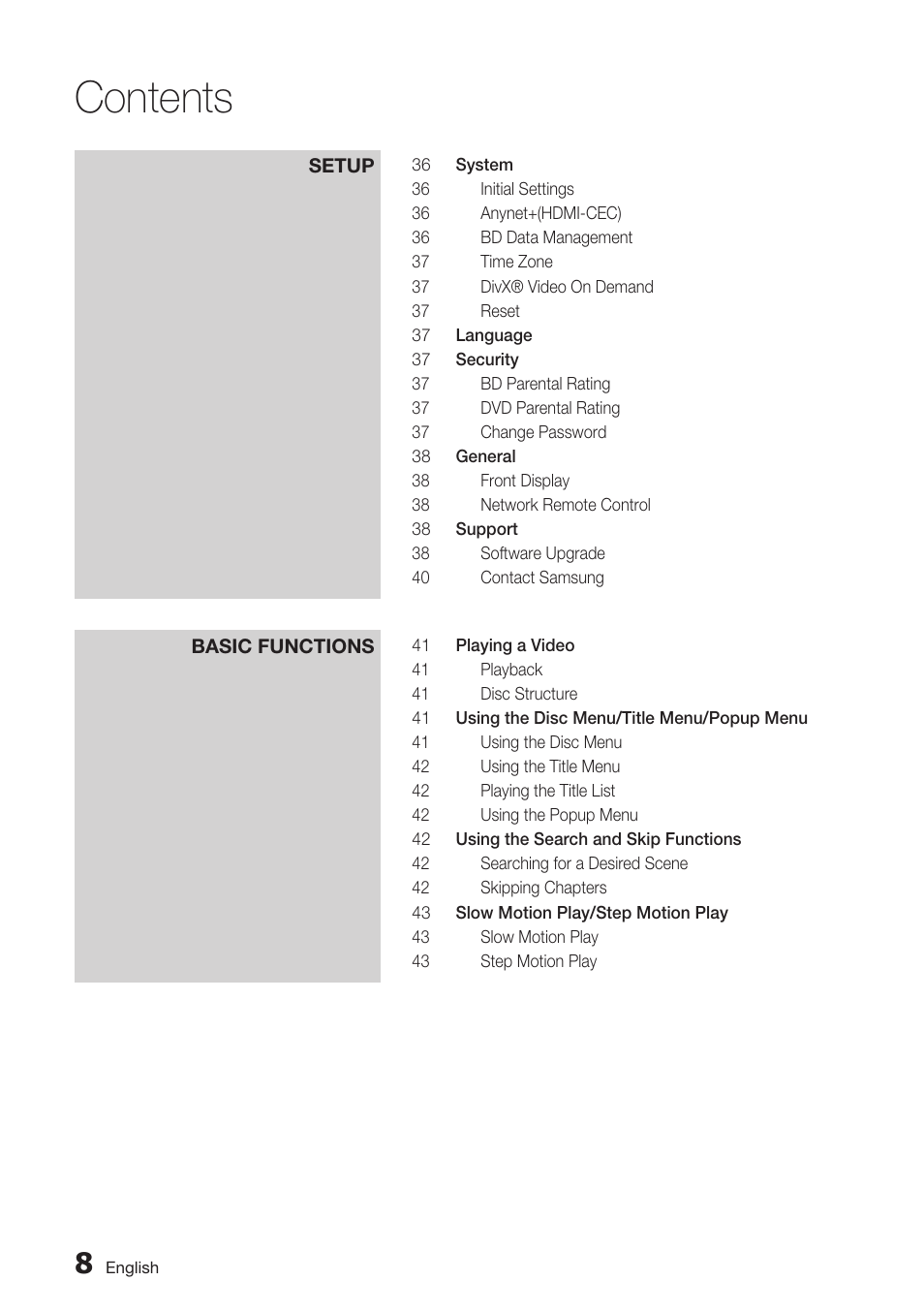 Samsung BD-D5700 User Manual | Page 8 / 70