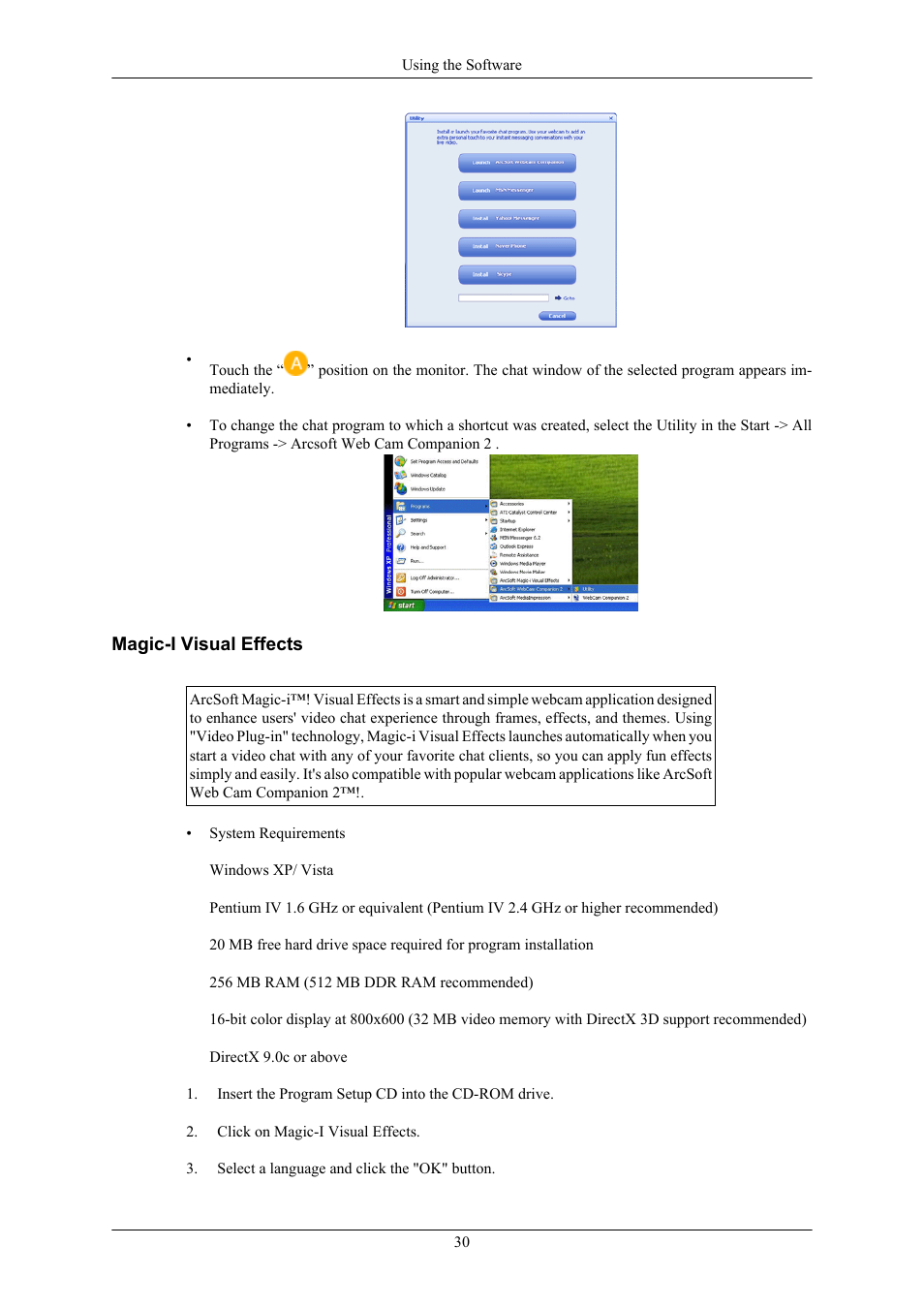Magic-i visual effects | Samsung 2263UW User Manual | Page 31 / 88
