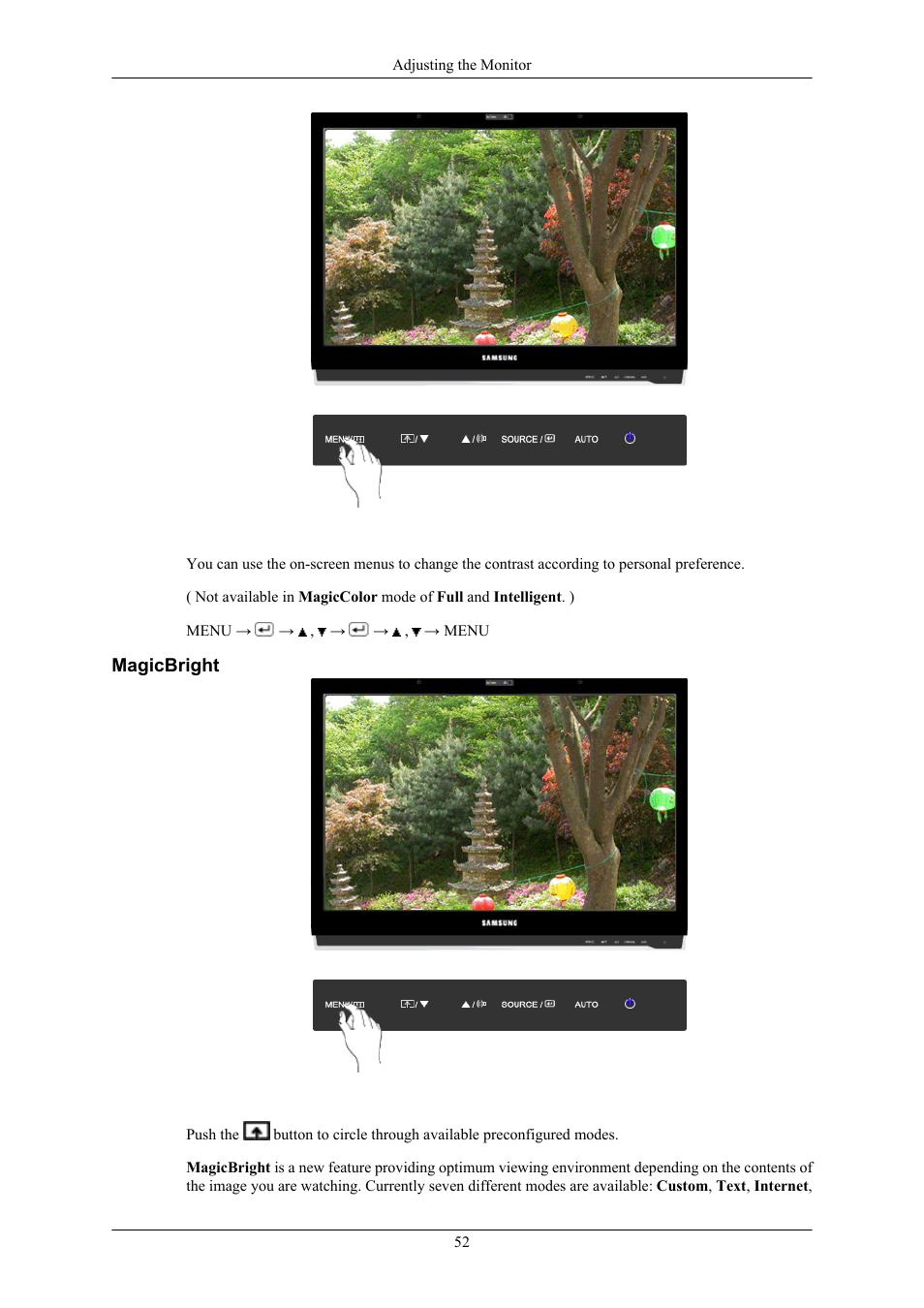 Magicbright | Samsung 2263UW User Manual | Page 53 / 88
