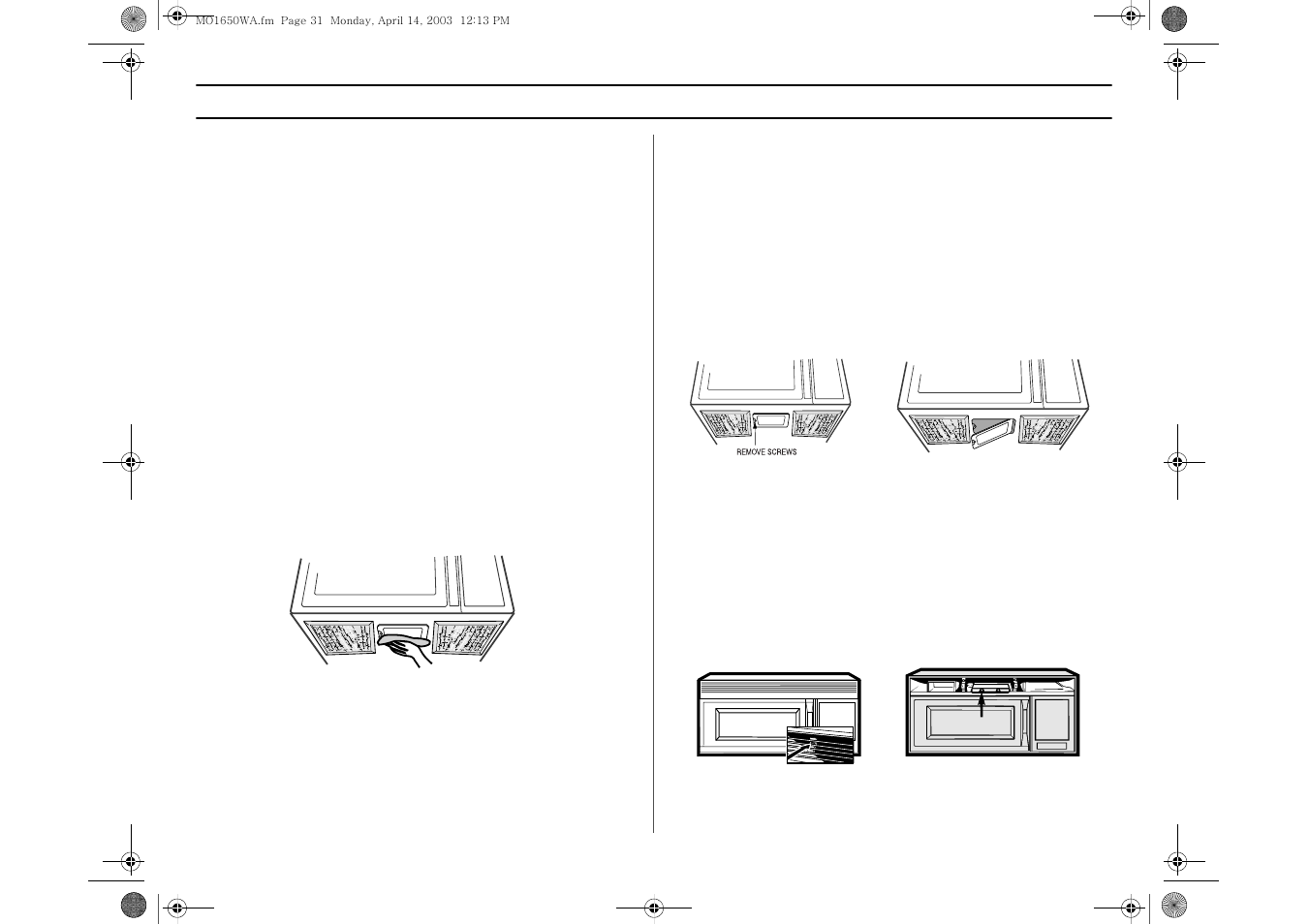 Appendix how to clean the outside, Light bulb replacement | Samsung MO1650WA User Manual | Page 31 / 36