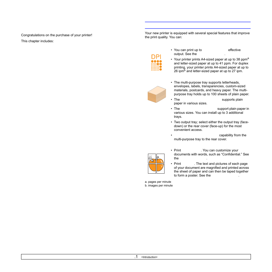 Introduction, Special features | Samsung ML-4050N User Manual | Page 11 / 111