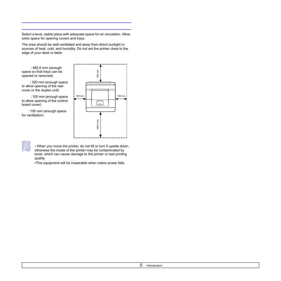Selecting a location | Samsung ML-4050N User Manual | Page 15 / 111