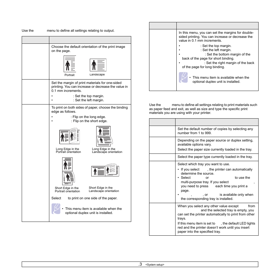 Layout menu, Paper menu, Age 2.3.) | Samsung ML-4050N User Manual | Page 18 / 111