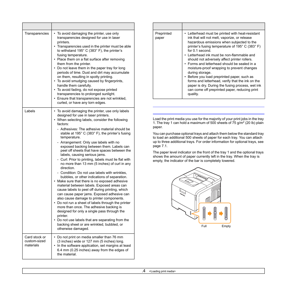 Loading paper | Samsung ML-4050N User Manual | Page 31 / 111