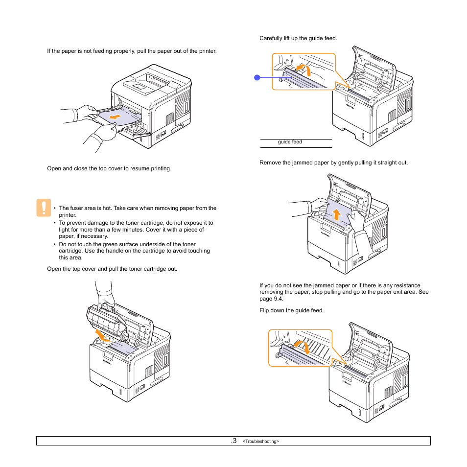 Around the toner cartridge | Samsung ML-4050N User Manual | Page 47 / 111