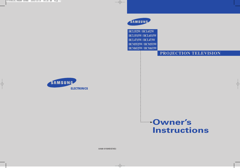 Samsung HCL4715W User Manual | 67 pages