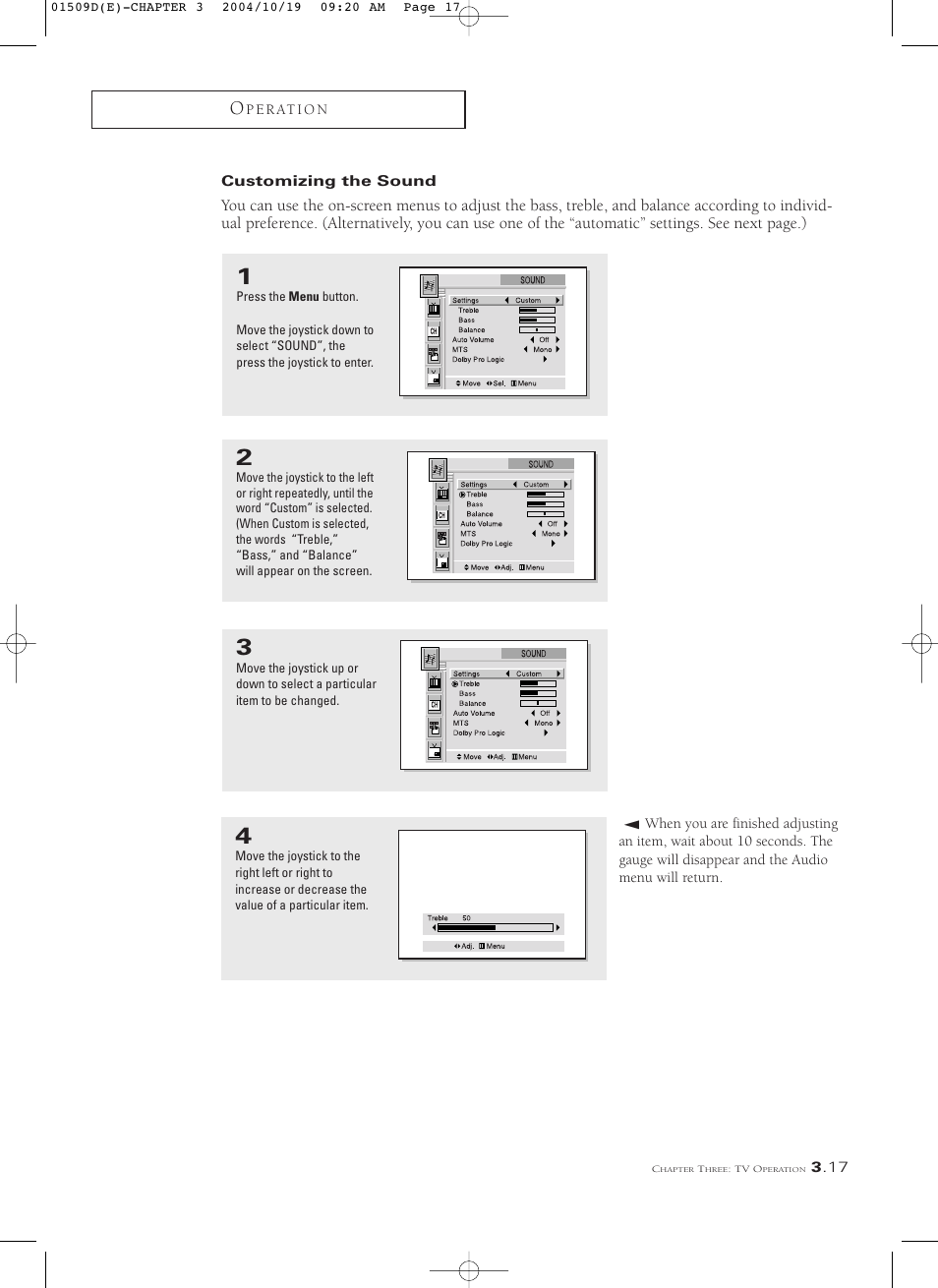 Customizing the sound | Samsung HCL4715W User Manual | Page 39 / 67