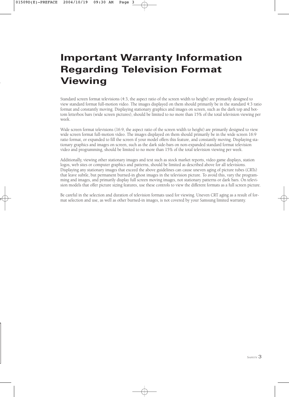Samsung HCL4715W User Manual | Page 5 / 67