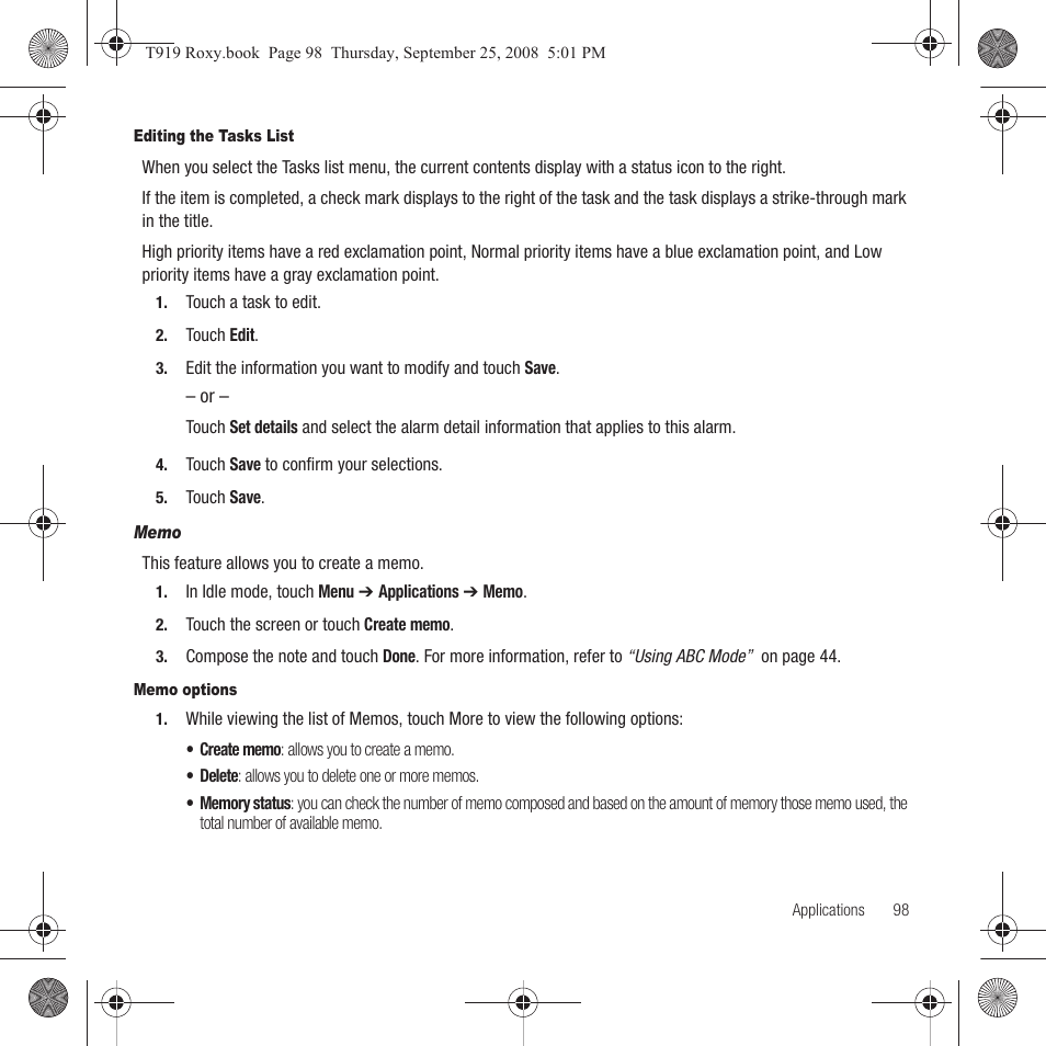 Samsung Behold Series User Manual | Page 101 / 186