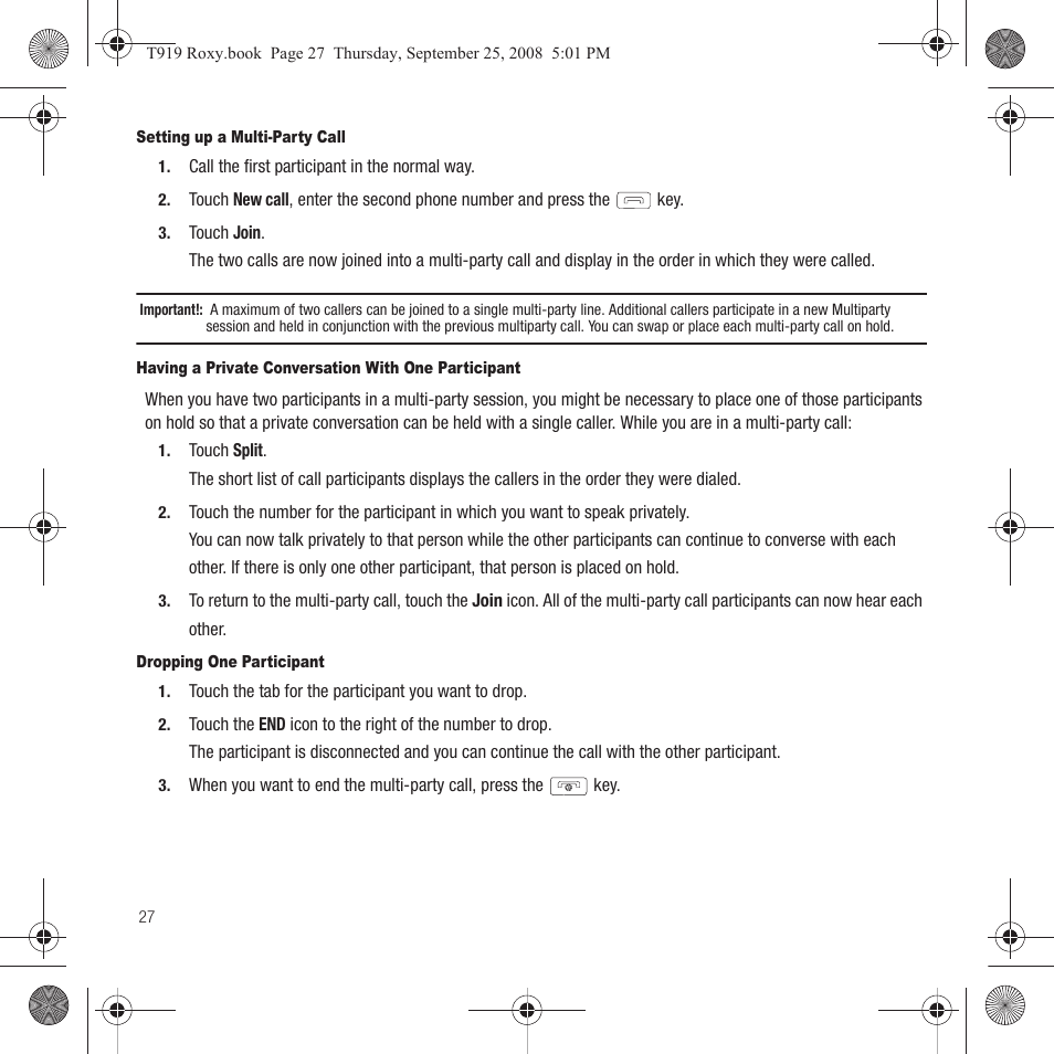 Samsung Behold Series User Manual | Page 30 / 186