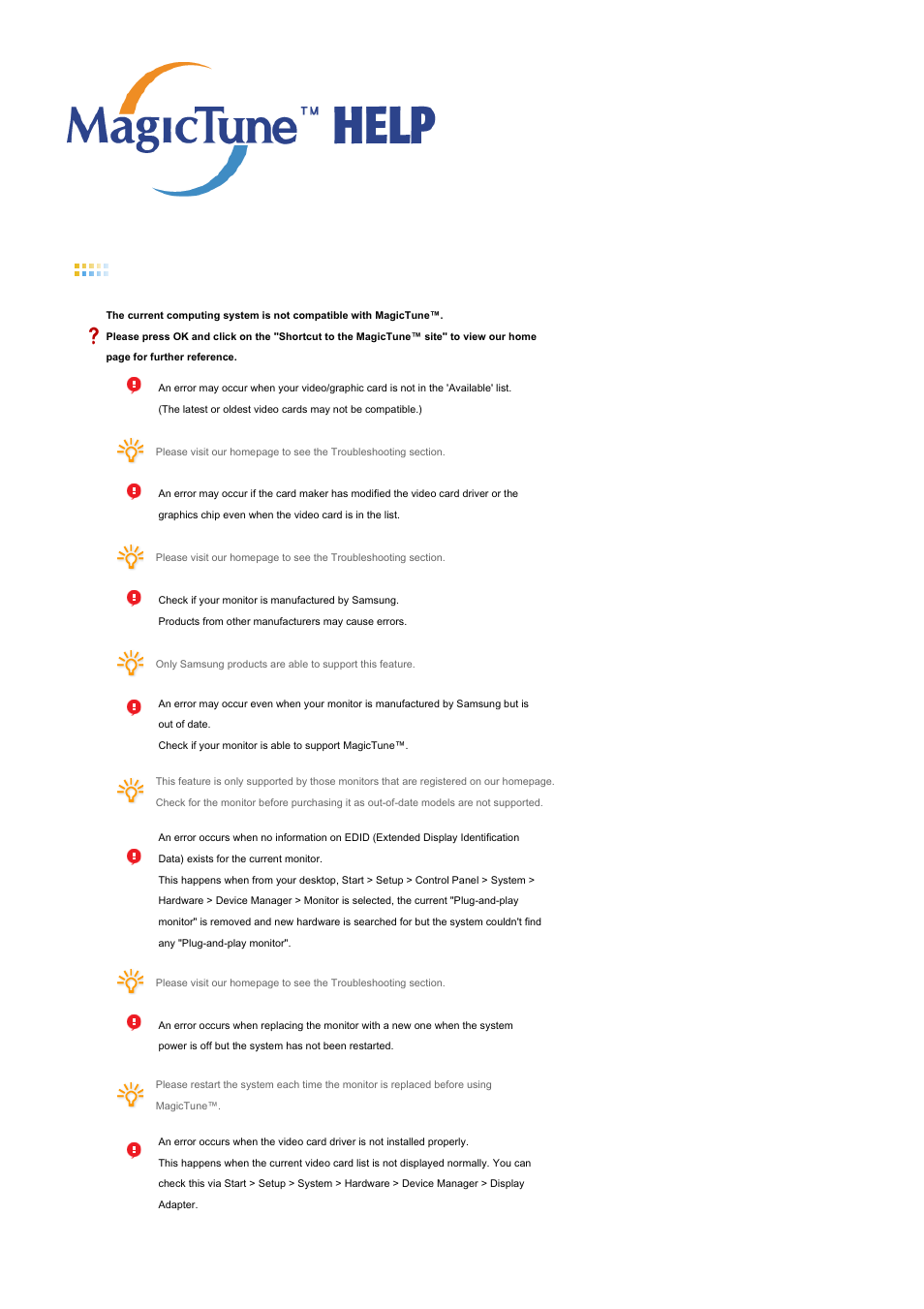 Troubleshooting | Samsung 204B User Manual | Page 48 / 76