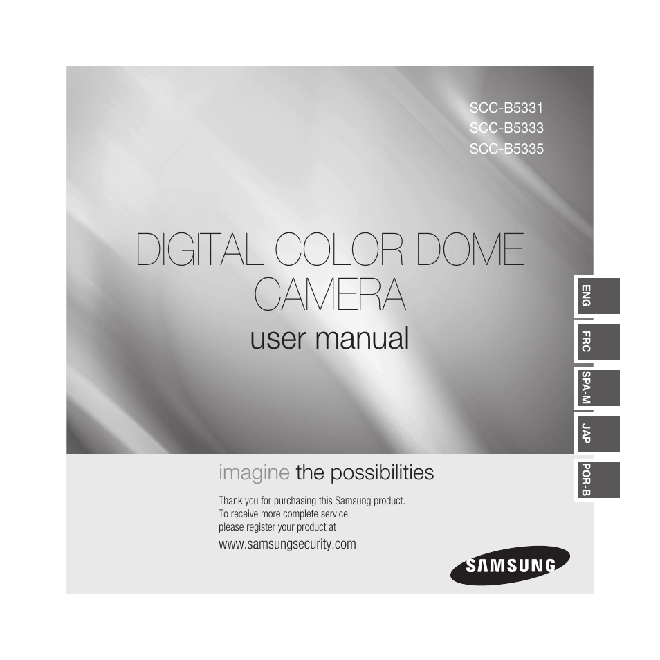 Samsung SCC-B5335 User Manual | 34 pages