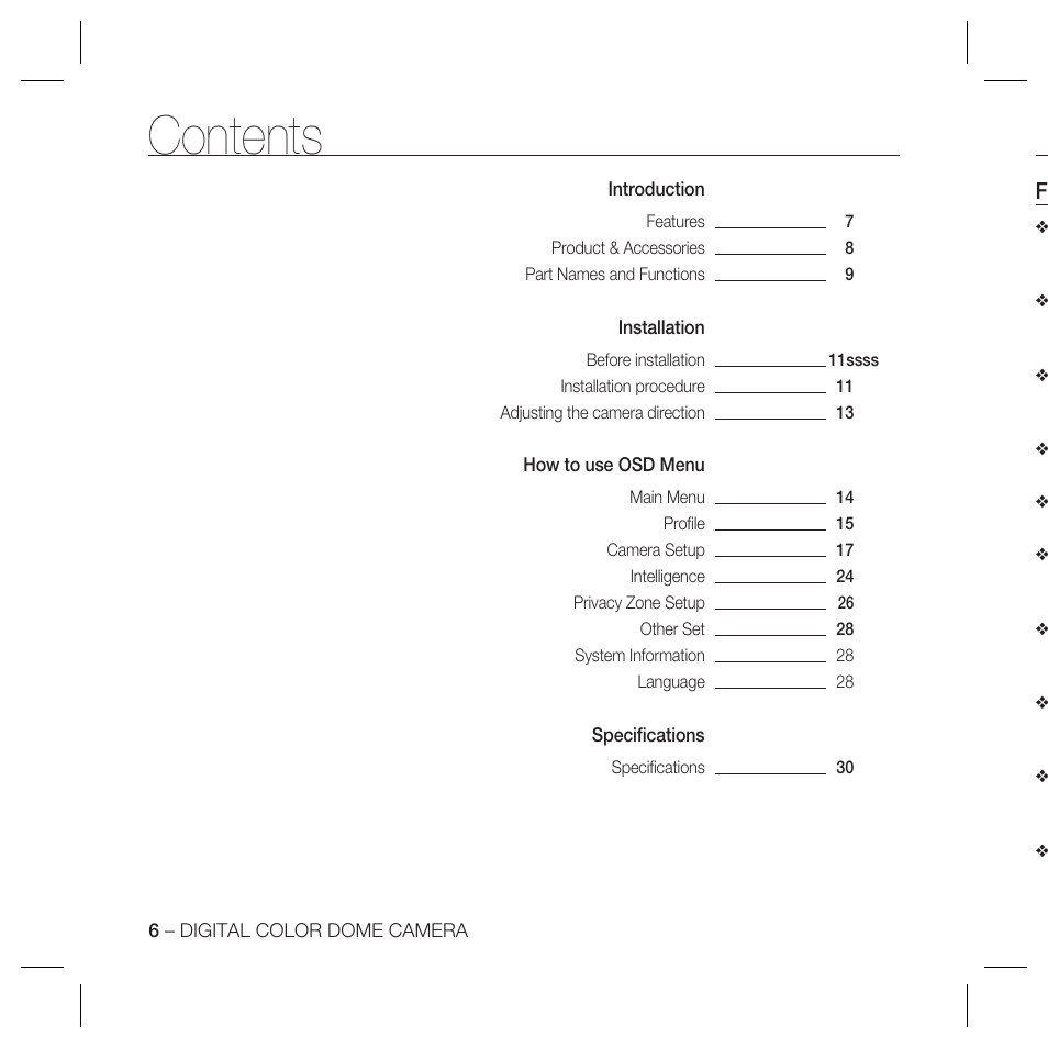 Samsung SCC-B5335 User Manual | Page 6 / 34