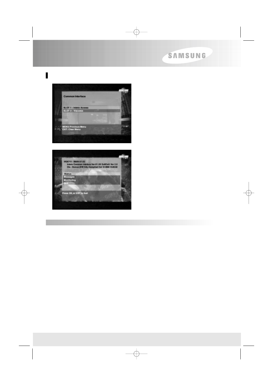 Menu operation, Common interface | Samsung SFT-503 User Manual | Page 35 / 40