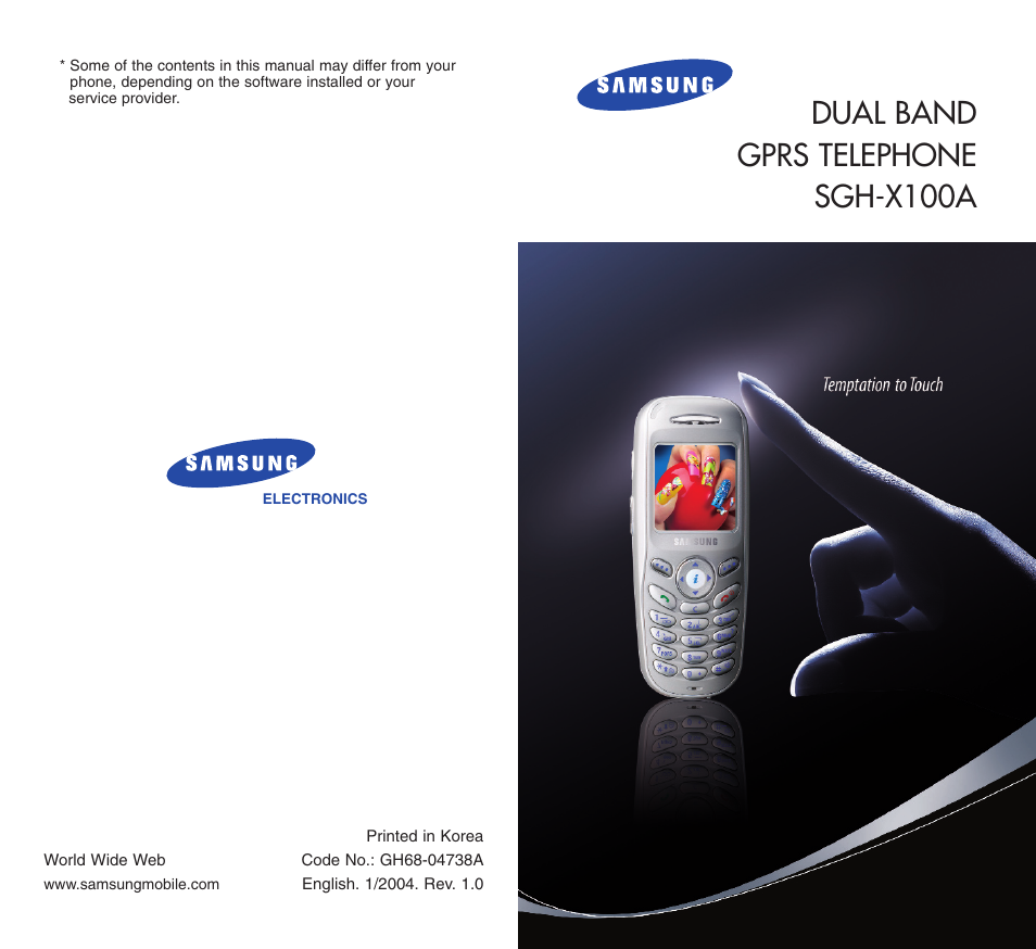 Samsung SGH-X100A User Manual | 87 pages
