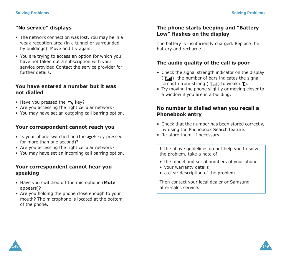 Samsung SGH-X100A User Manual | Page 76 / 87