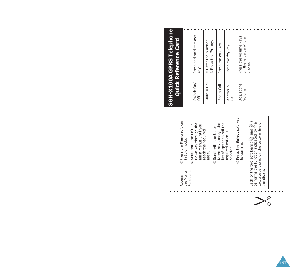 Sgh-x100a gprs telephone quick reference card | Samsung SGH-X100A User Manual | Page 86 / 87