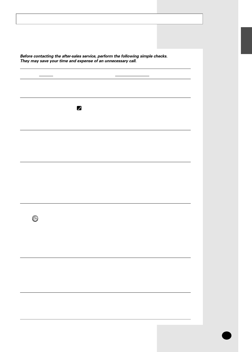 Solving common problems | Samsung AVMCC052CA0 User Manual | Page 13 / 16