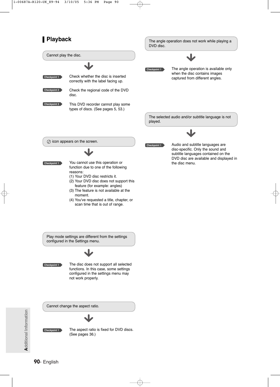 Playback, English | Samsung DVD-R120 EN User Manual | Page 90 / 95