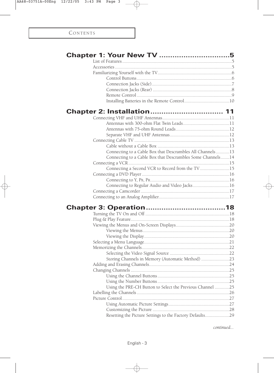 Samsung CL-21Z30 User Manual | Page 3 / 60