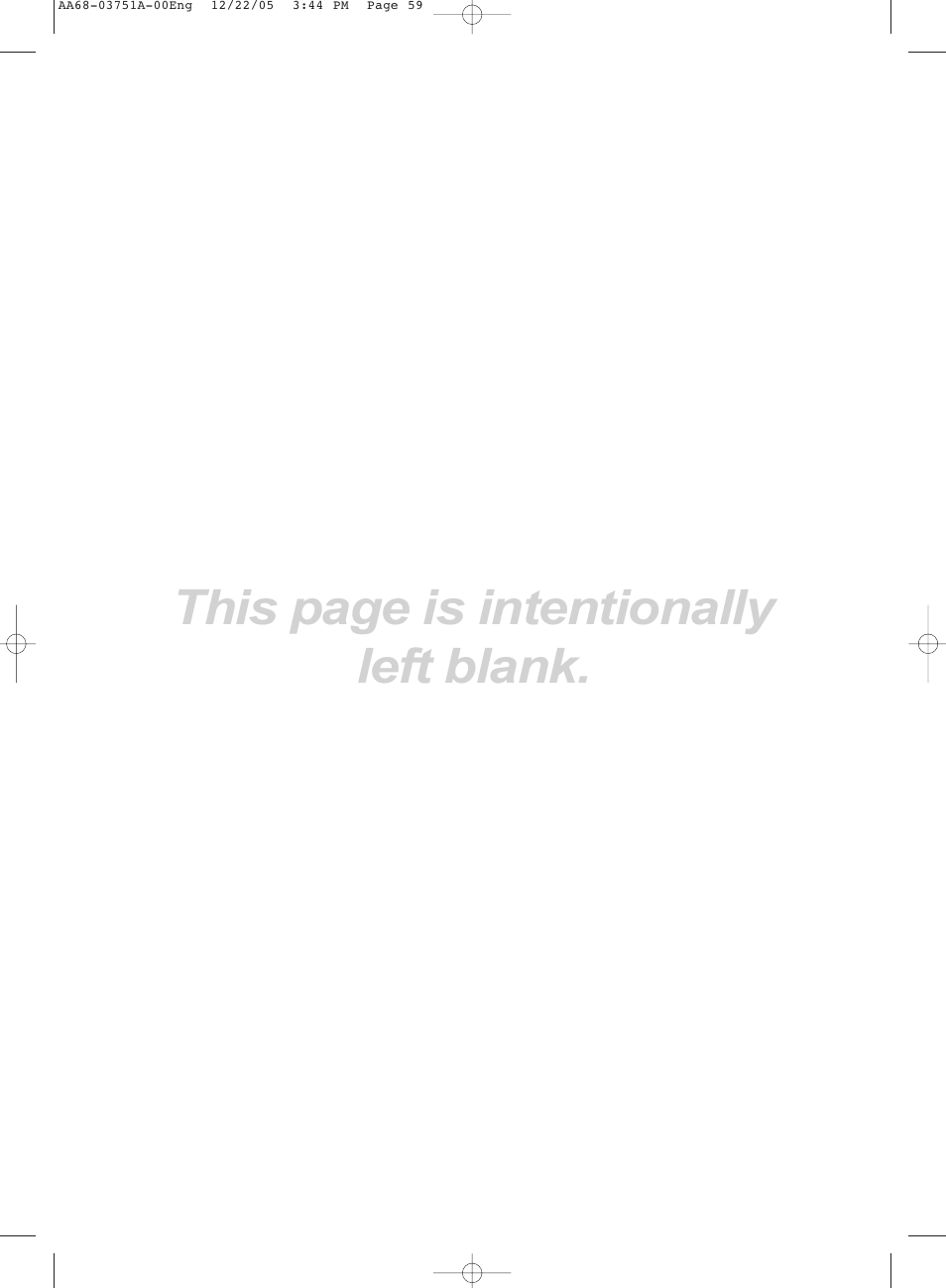 This page is intentionally left blank | Samsung CL-21Z30 User Manual | Page 59 / 60