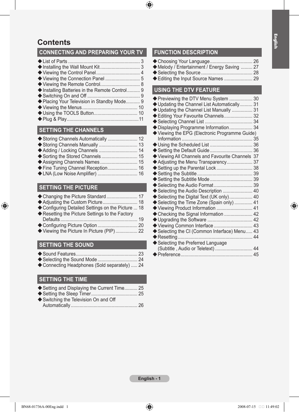 Samsung BN68-01736A-00 User Manual | Page 3 / 69
