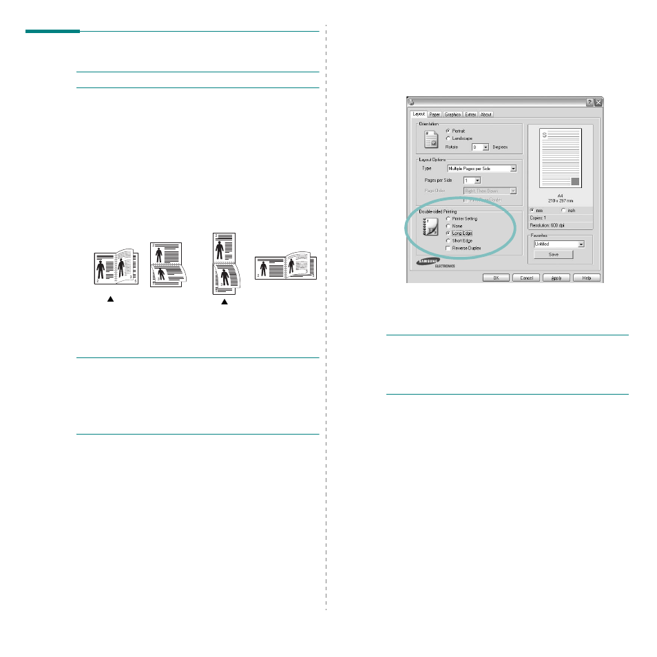 Printing on both sides of paper | Samsung ML-3560 Series User Manual | Page 102 / 124