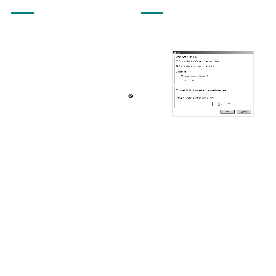 Using printer settings utility, Using onscreen help file, Changing the smart panel program settings | Samsung ML-3560 Series User Manual | Page 111 / 124