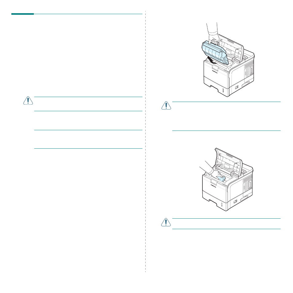 Cleaning the printer, Cleaning the outside of the printer, Cleaning the inside of the printer | Samsung ML-3560 Series User Manual | Page 46 / 124