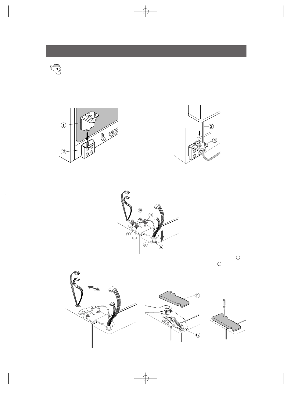 Reattaching the refrigerator doors, Reattaching the freezer door | Samsung HomePAD RH2777AT User Manual | Page 22 / 61
