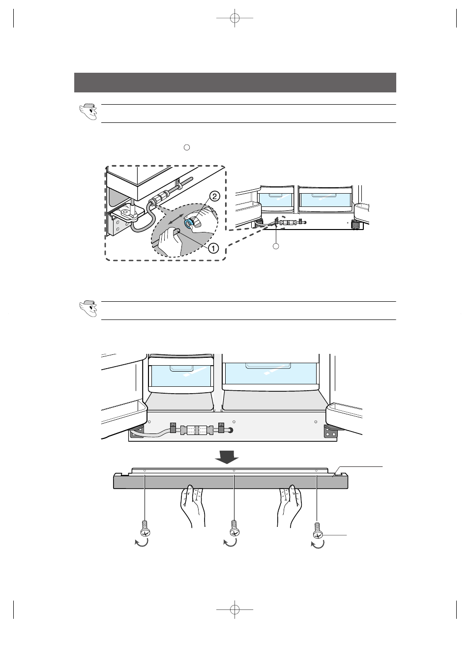 Reattaching the refrigerator doors | Samsung HomePAD RH2777AT User Manual | Page 24 / 61