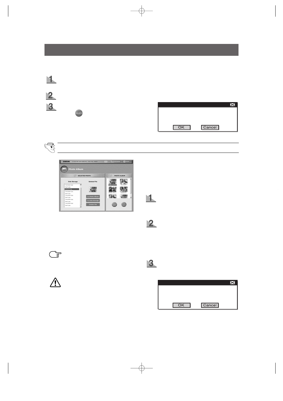 User interface, Photo album (2) | Samsung HomePAD RH2777AT User Manual | Page 40 / 61