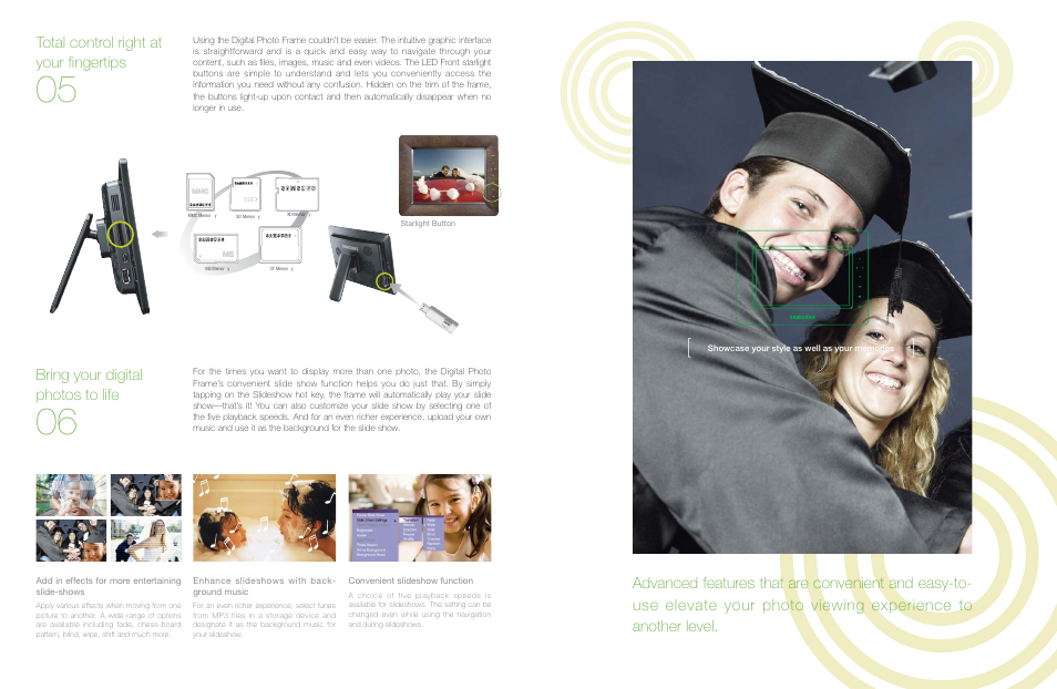 Total control right at your fingertips | Samsung SPF-85V/86V/105V User Manual | Page 5 / 6