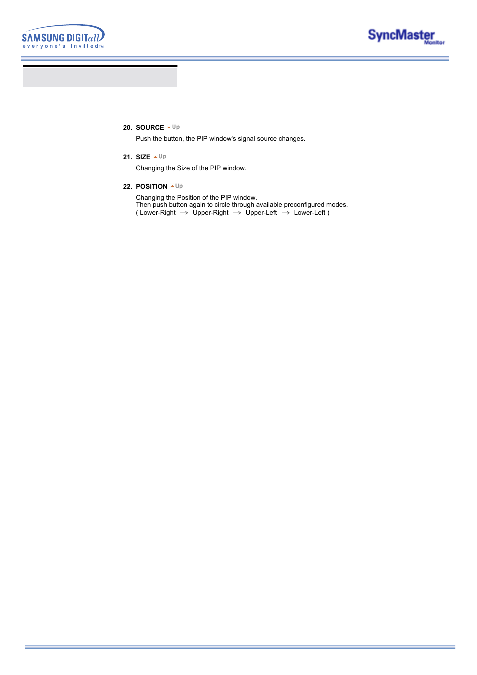 User control buttons | Samsung 173MP User Manual | Page 31 / 64