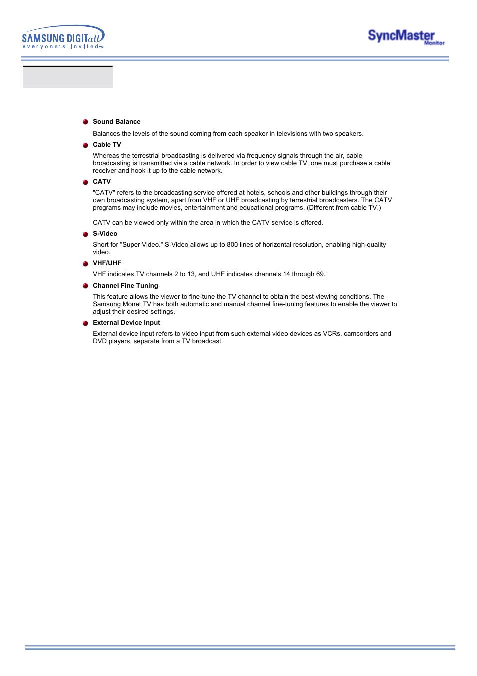 Terms | Samsung 173MP User Manual | Page 56 / 64