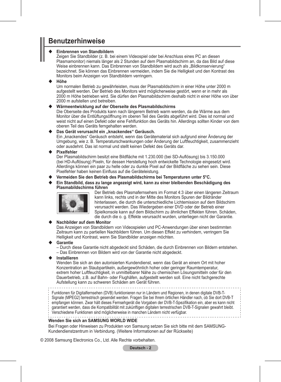 Benutzerhinweise | Samsung BN68-01416A-00 User Manual | Page 108 / 425
