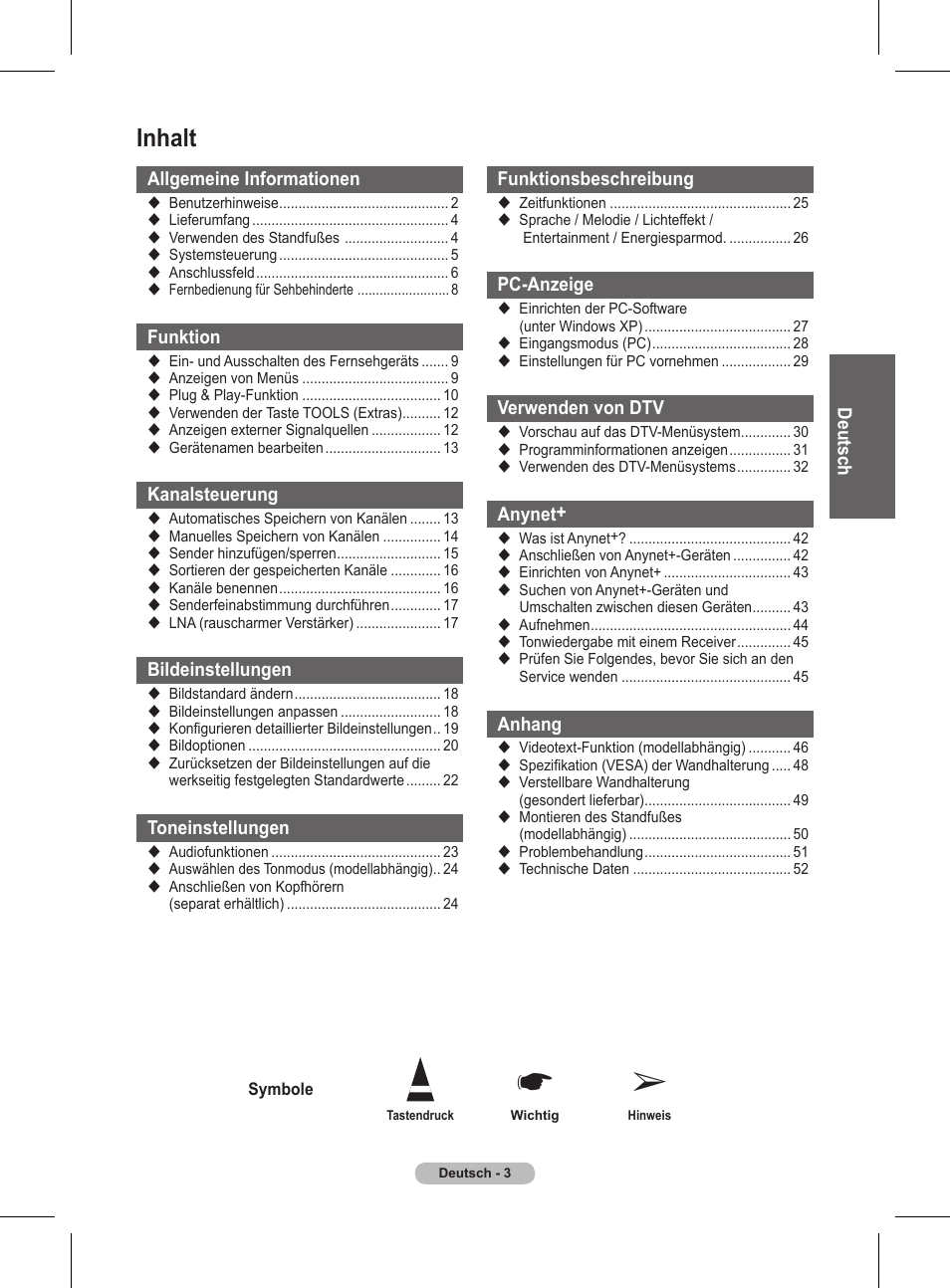 Inhalt | Samsung BN68-01416A-00 User Manual | Page 109 / 425