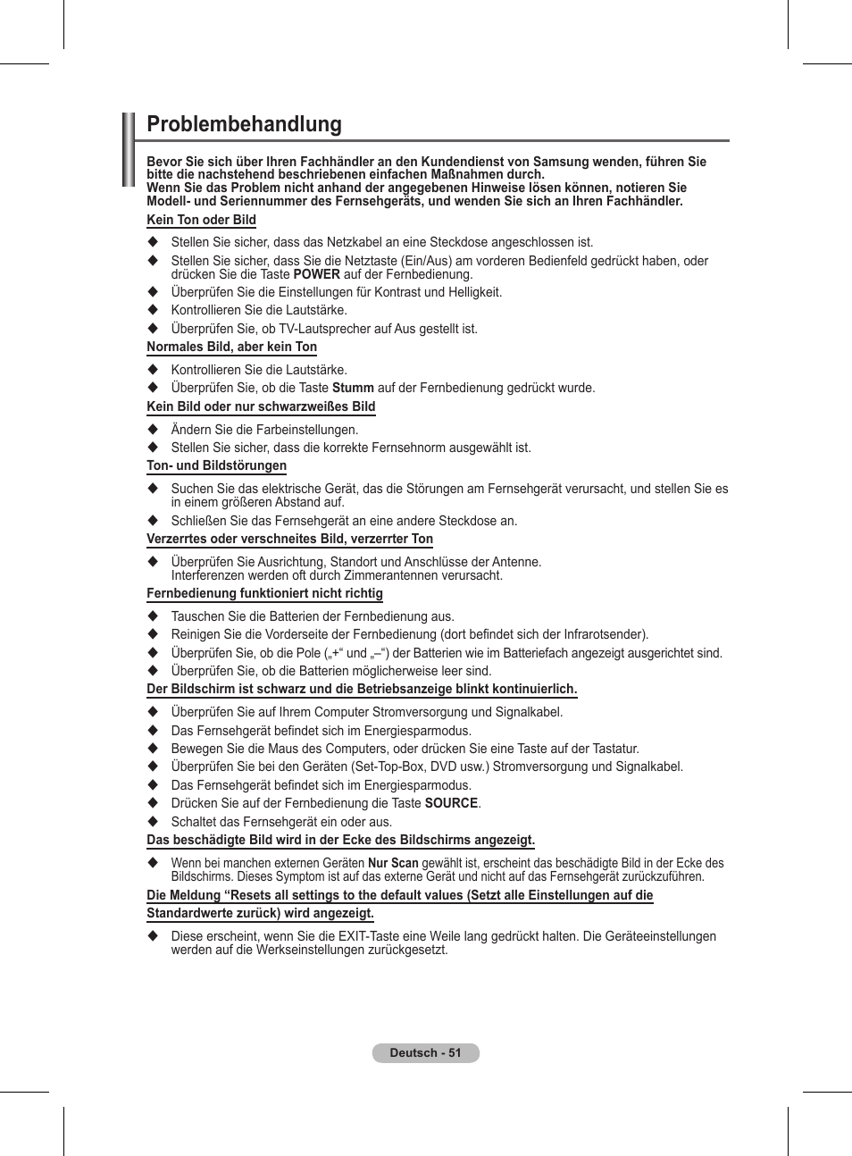 Problembehandlung | Samsung BN68-01416A-00 User Manual | Page 157 / 425